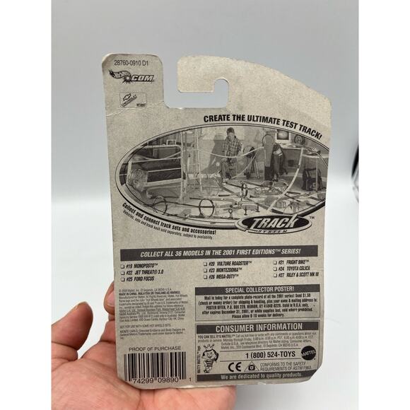 2001 Hot Wheels #35 First Editions 22/36 Montezooma Yellow W/chrome Lace Spokes - Picture 6 of 6